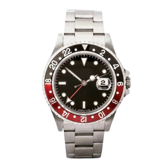 Red Black Ring Watch - Metal Bracelet