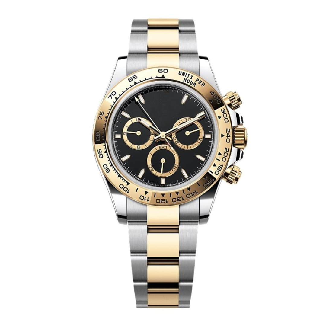 Warm Mix Watch - Black Dial & Two-Tone Bracelet