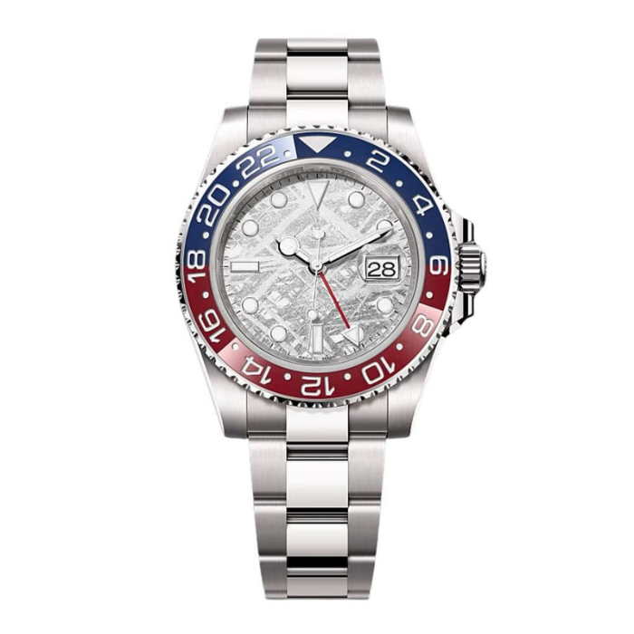 Grey Pattern Watch - Metal Bracelet & Marked Ring