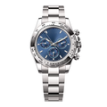 Blue Silver Detail Watch - Marked Outer Ring