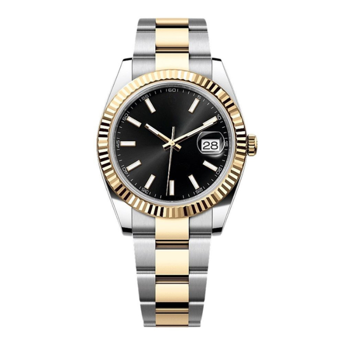 White Warm Watch - Two-Tone Bracelet & Ridged Ring