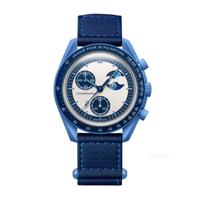 Deep Blue Watch - Graphic Dial Detail