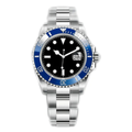 Blue Frame Mix Watch - Two-Tone Metal Bracelet