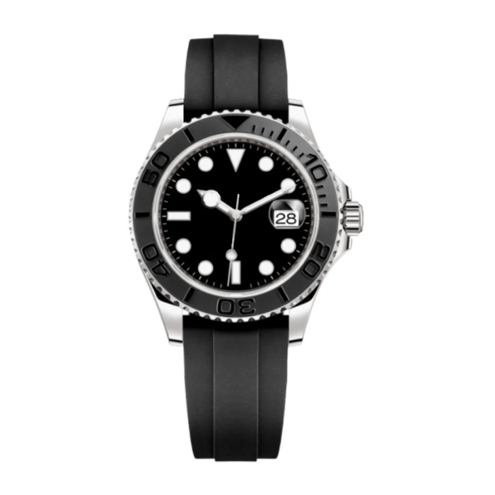 Dark Surface Watch - Matte Ring & Flexible Strap