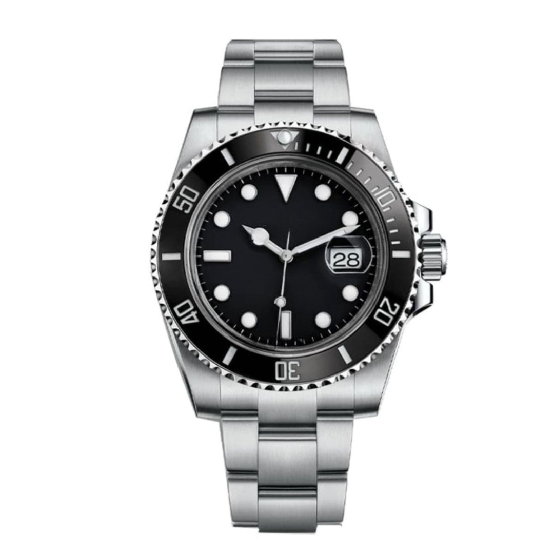 Black Ring Watch - Neutral Metal Bracelet
