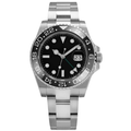 Grey Contrast Ring Watch - Black Dial & Metal Bracelet