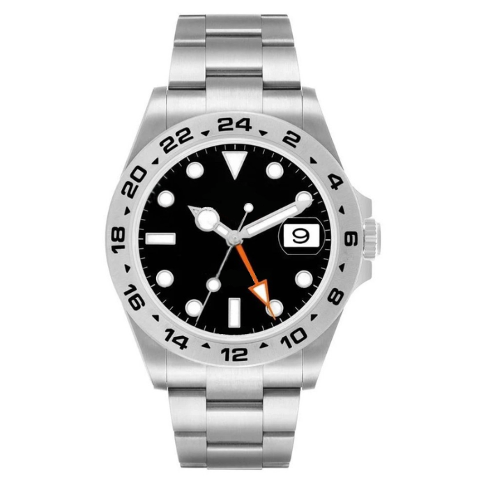 Black Marker Watch - Metal Bracelet & Numbered Ring