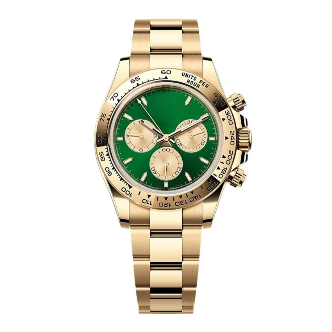 Green Gold Watch - Detailed Dial & Warm Bracelet