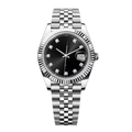 Black Highlight Watch - Decorative Dial & Metal Bracelet