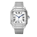 Square Line Watch - Silver Dial & Metal Bracelet