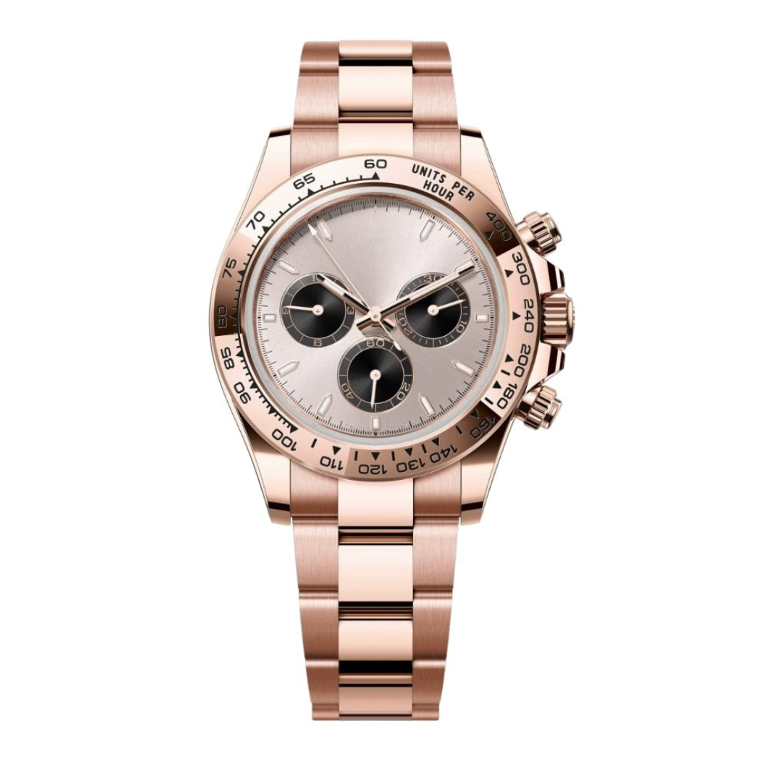 Brown Rose Watch - Detailed Dial & Warm Bracelet
