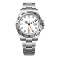 White Marker Watch - Metal Bracelet & Numbered Ring