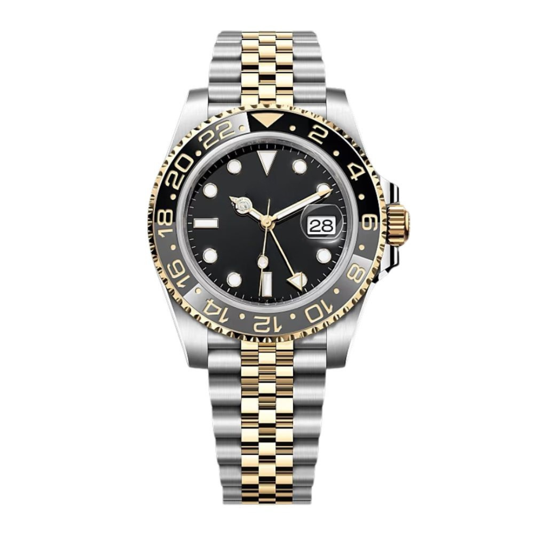 Grey Warm Watch - Dark Dial & Mixed-Tone Bracelet