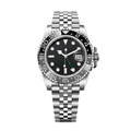 Grey Border Watch - Dark Dial & Metal Bracelet