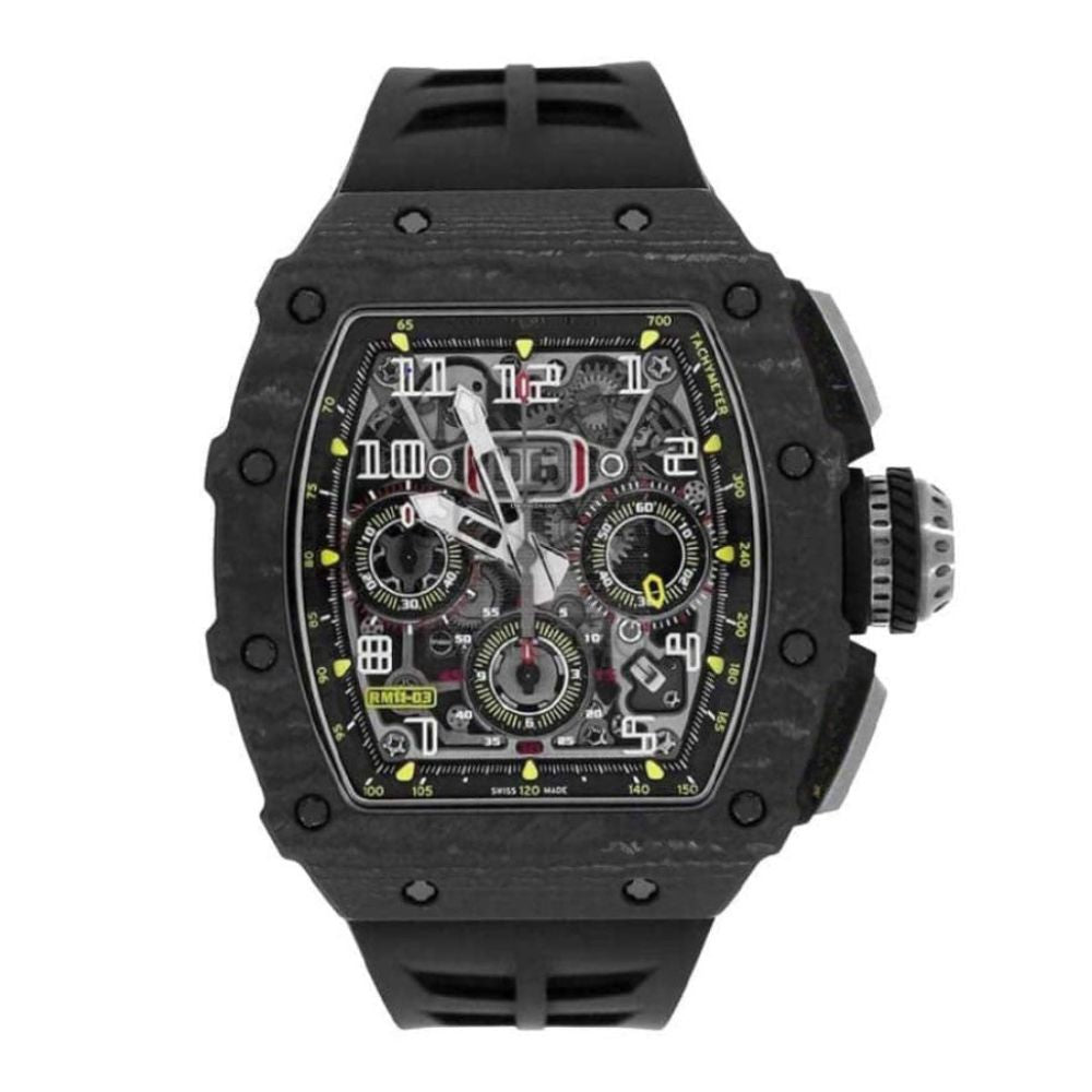 Dark Texture Watch - Black Open-Style Face