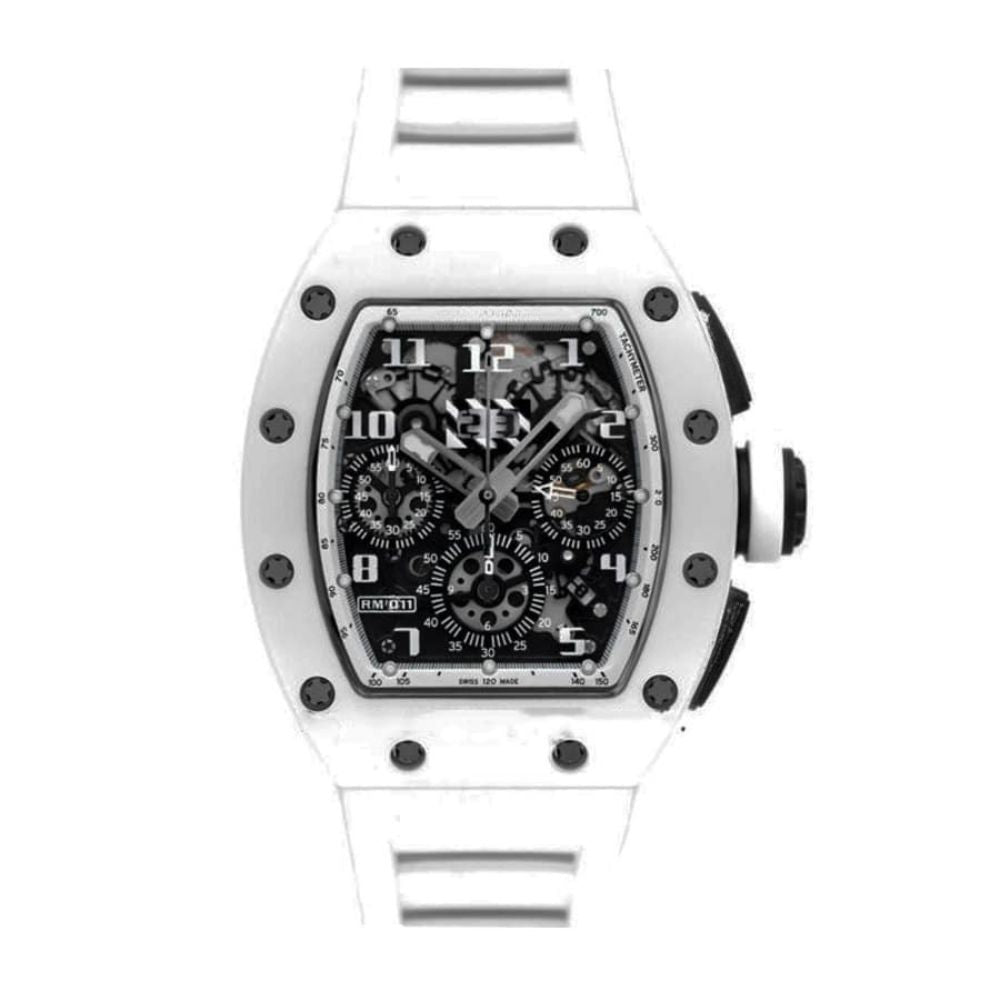 White Frame Watch - Layered Dial