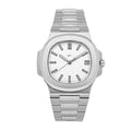 Linear Detail Watch - White Dial & Metal Bracelet