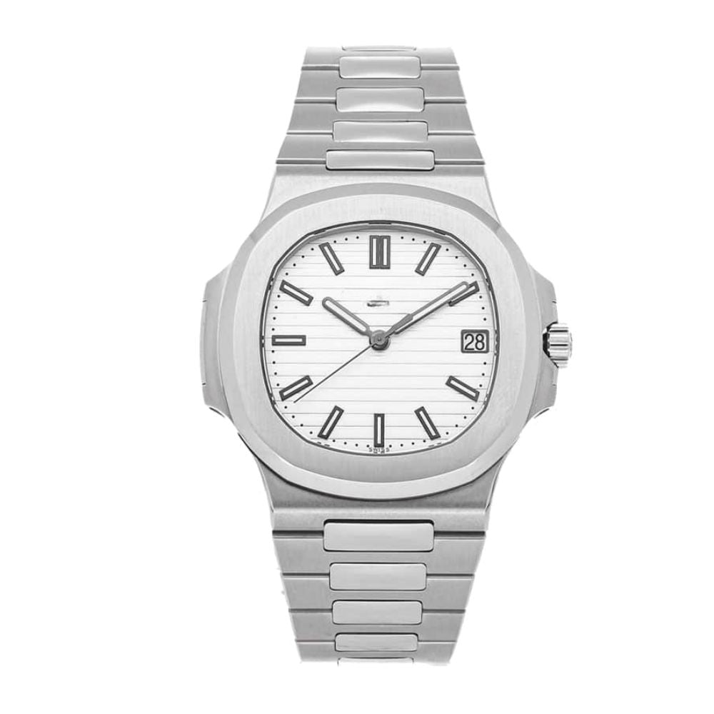 Linear Detail Watch - White Dial & Metal Bracelet