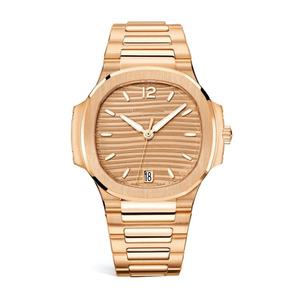 Rounded Shape Watch - Rose-Tone Bracelet