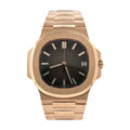 Warm Outline Watch - Black Dial & Rose-Tone Bracelet