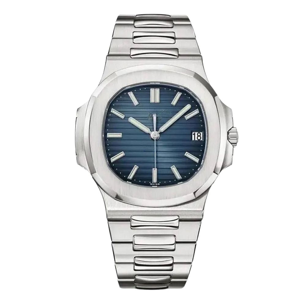 Blue Texture Watch - Integrated Bracelet
