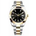 Black Warmth Watch - Two-Tone Bracelet & Ridged Ring