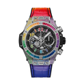 Brushed Look Watch - Grey Open-Style Face