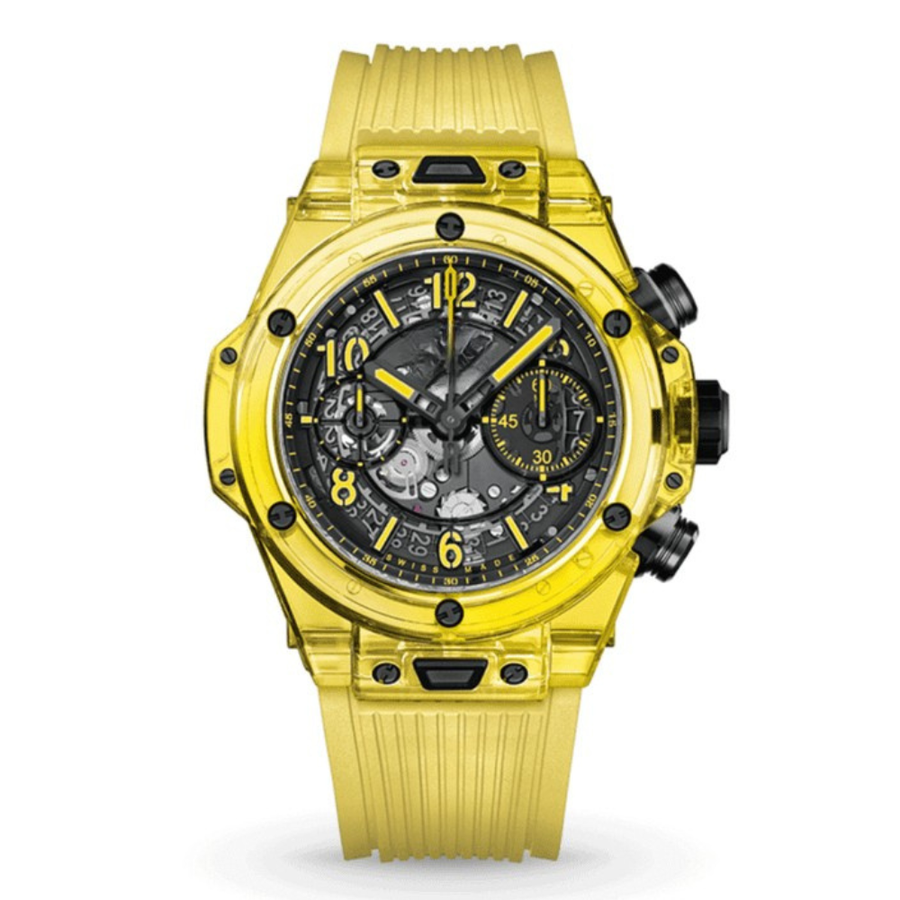 Bright Accent Watch - Black & Yellow Details