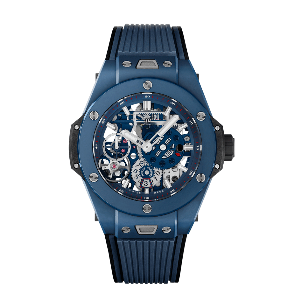 Blue Structure Watch - Open-Style Dial